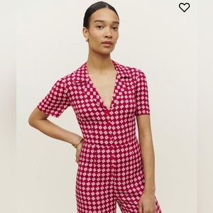 NWT Reformation Bev Jumpsuit - Arcade Print